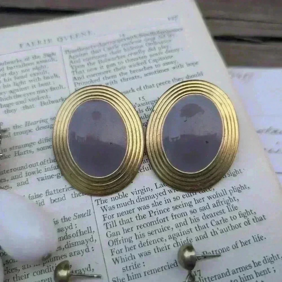 Vintage lot  of 4 earrings 1980s - Picture 5 of 11